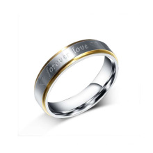 Forever Love Silver Eternity Ring, Stainless Steel Customize Promise Rings For Her